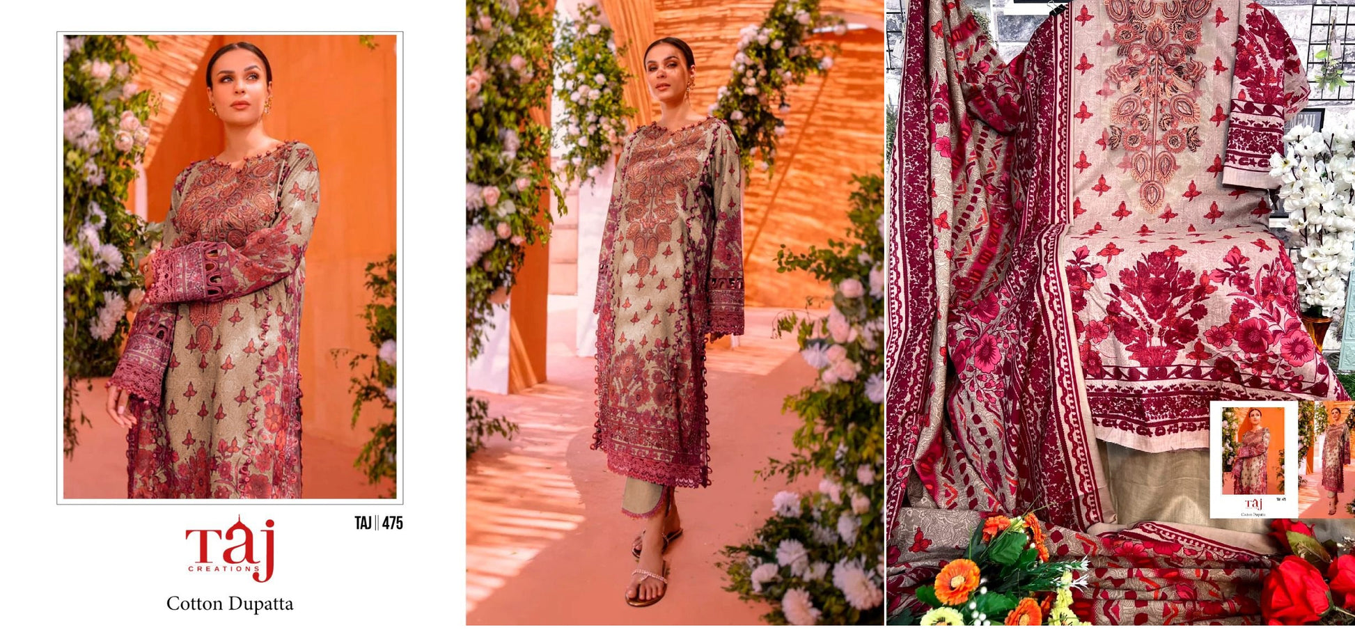 475 Taj Creations Pakistani Salwar Suits