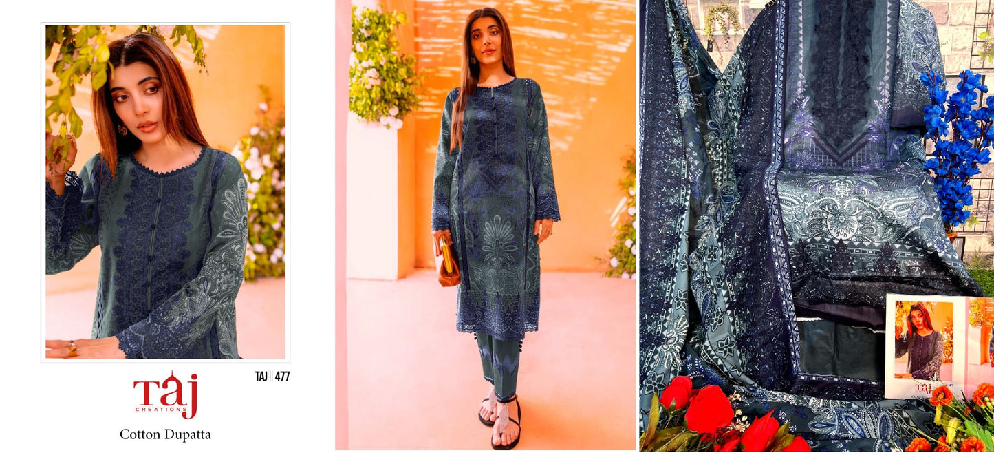 477 Taj Creations Pakistani Salwar Suits