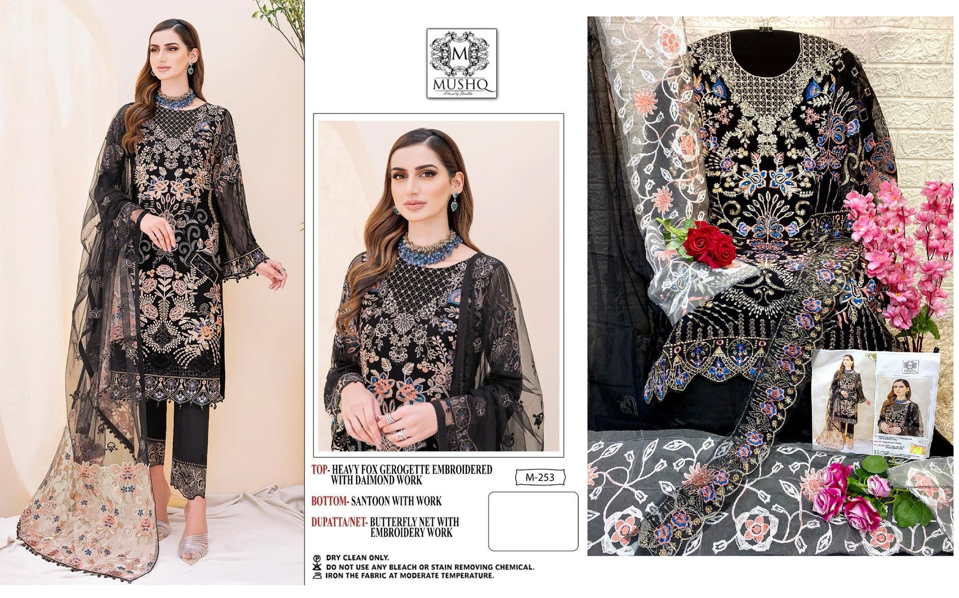 253 Mushq Pakistani Salwar Suits