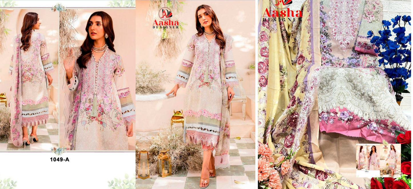 1049A Aasha Designer Pakistani Salwar Suits