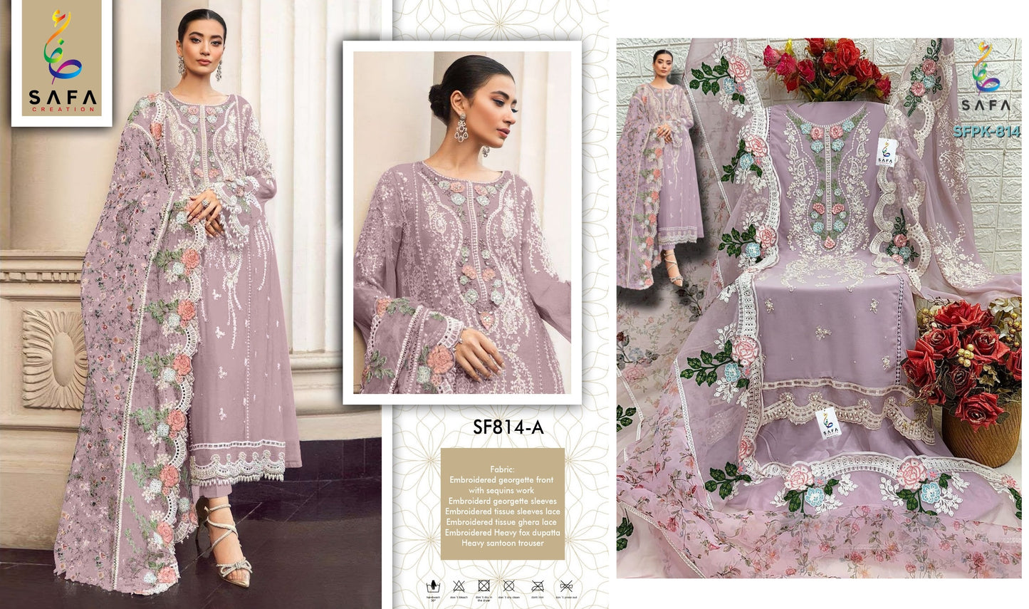814A Safa Creation Pakistani Salwar Suits