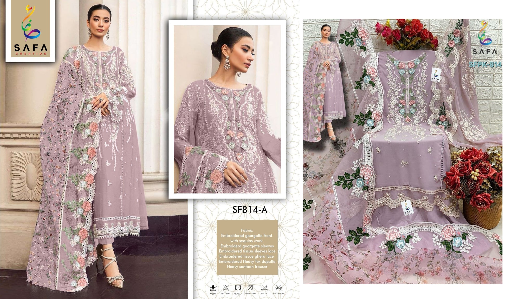 814A Safa Creation Pakistani Salwar Suits