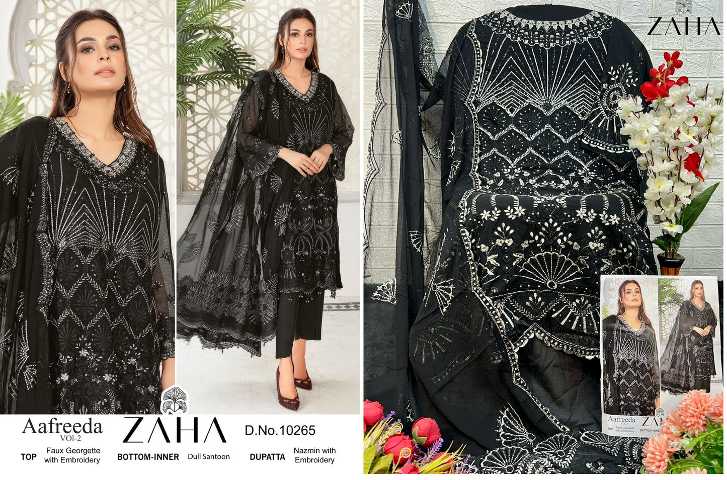 10265 Zaha Pakistani Salwar Suits