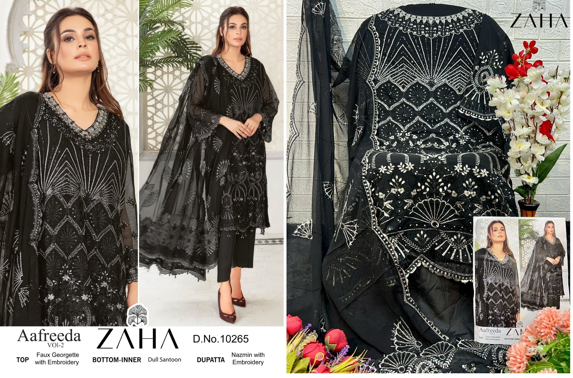 10265 Zaha Pakistani Salwar Suits
