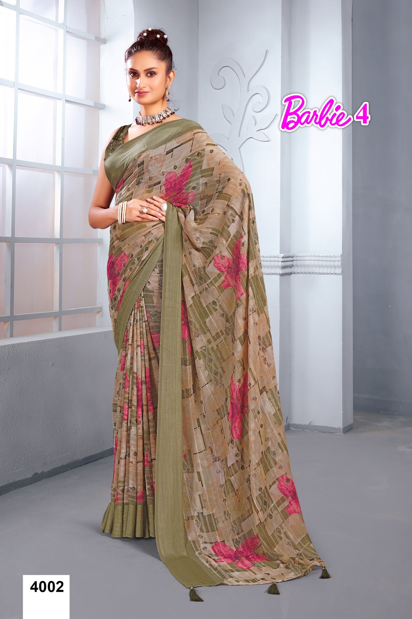 4002 Barbie Vol 4 Mahamani Creation Sarees