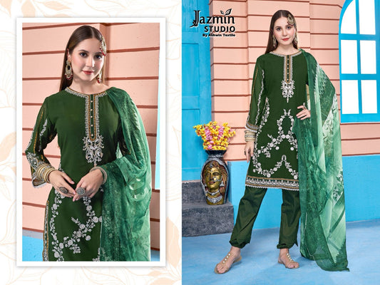 2-Green Jazmin Studio Pakistani Readymade Suits