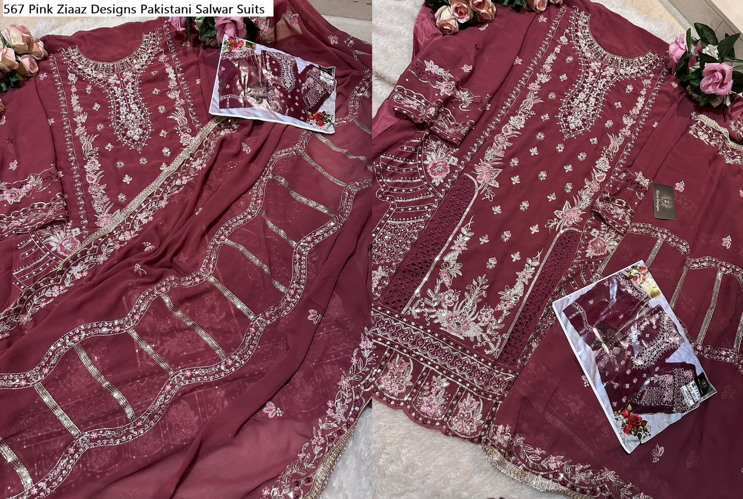 567 Pink Ziaaz Designs Pakistani Salwar Suits