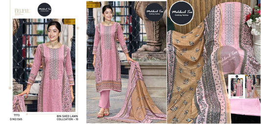 1365 Bin Saeed Lawn Collection Vol 10 Mehboob Tex Pakistani Salwar Suits