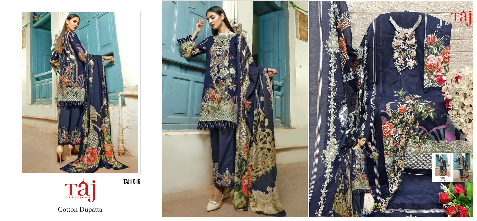 516 Taj Creations Pakistani Salwar Suits