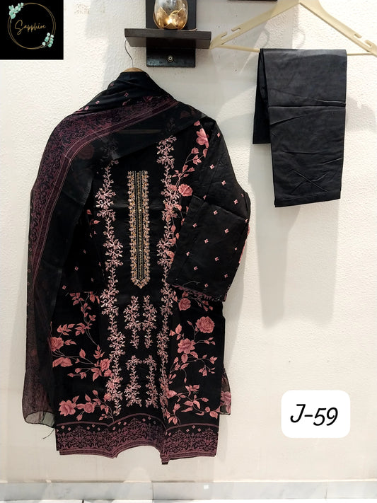 Jazmin Vol 59 Black Sapphire Pakistani Readymade Suits