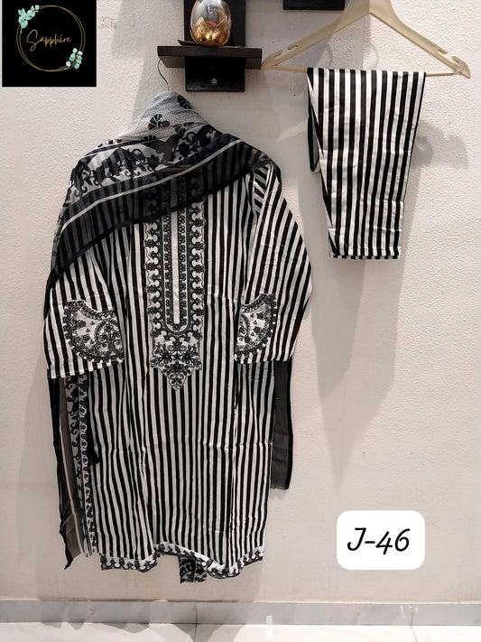 Jazmin Vol 46 Coffee Sapphire Pakistani Readymade Suits