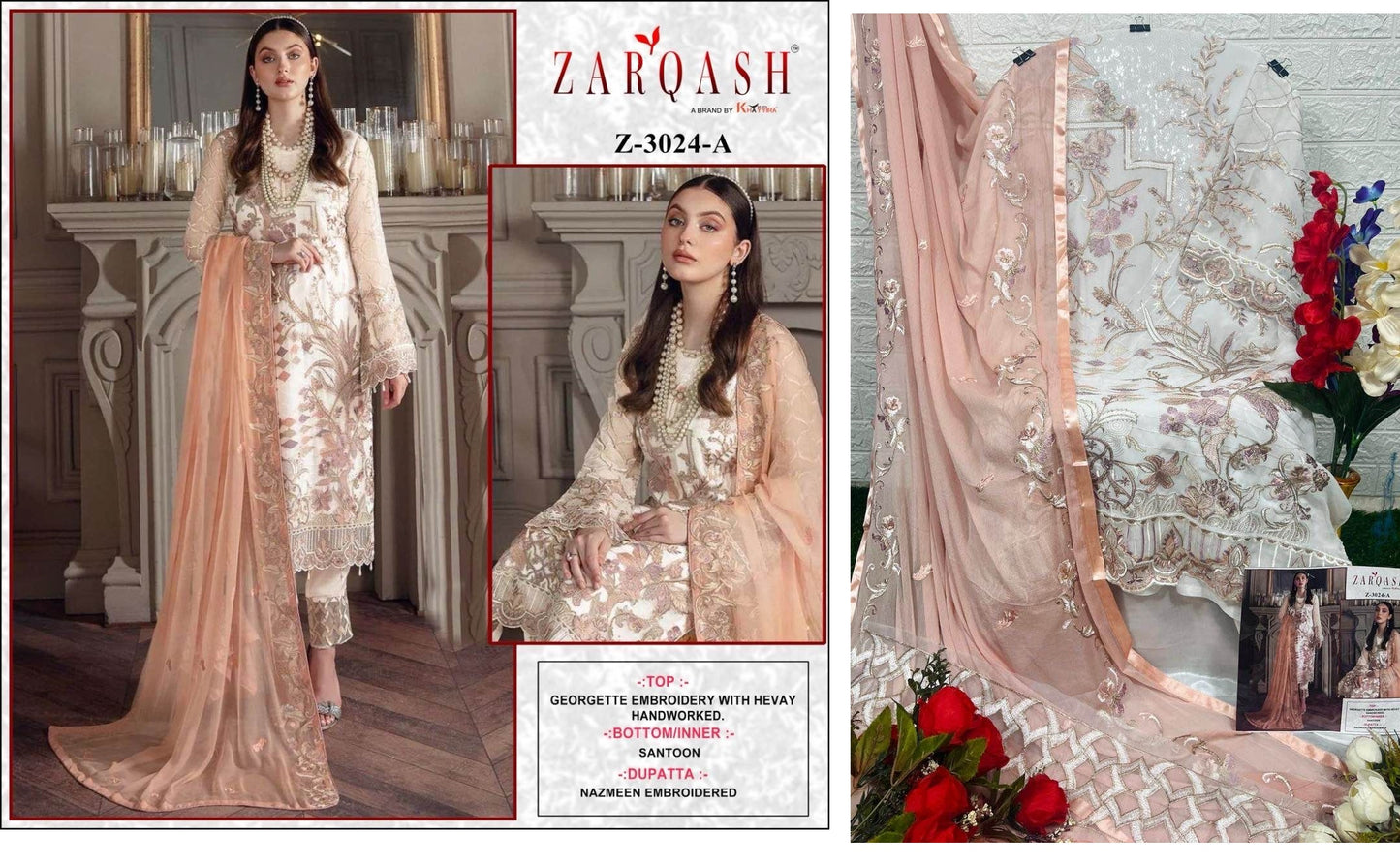 Z-3024-A Zarqash Pakistani Salwar Suits