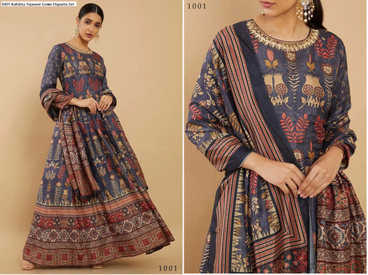 1001 Kalishta Tejasvee Gown Dupatta Set