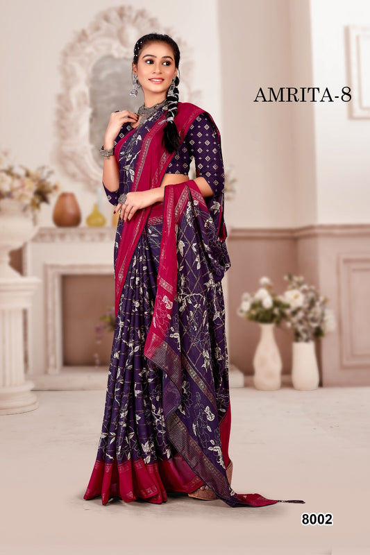 8002 Amrita Vol 8 Mahamani Creation Sarees