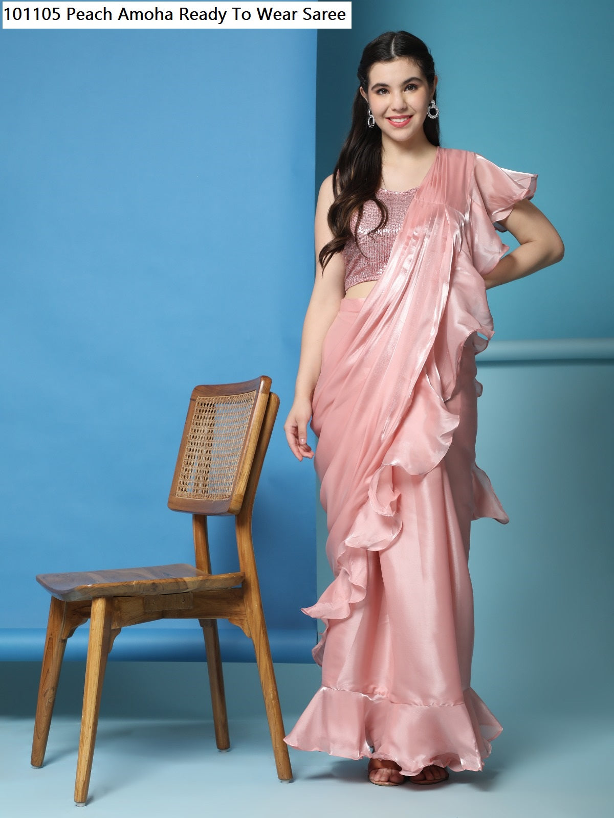 101105 Valley Green Amoha Ready To Wear Saree