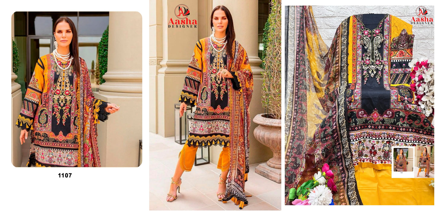 1107 Aasha Designer Pakistani Salwar Suits
