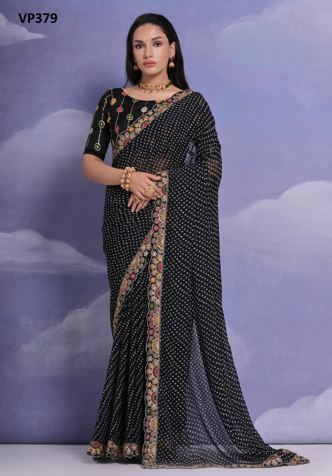 Vp379 Fashion Berry Sarees