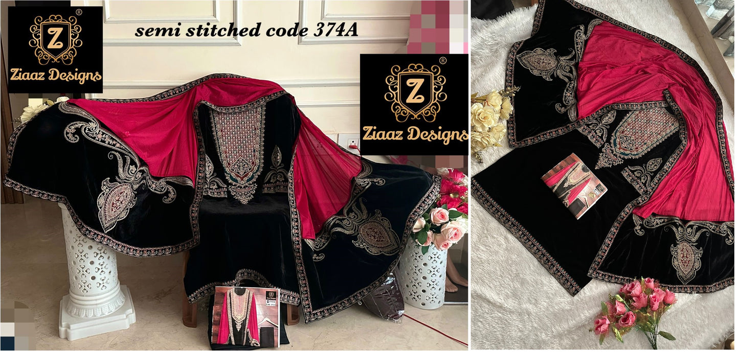 374A Ziaaz Designs Pakistani Salwar Suits