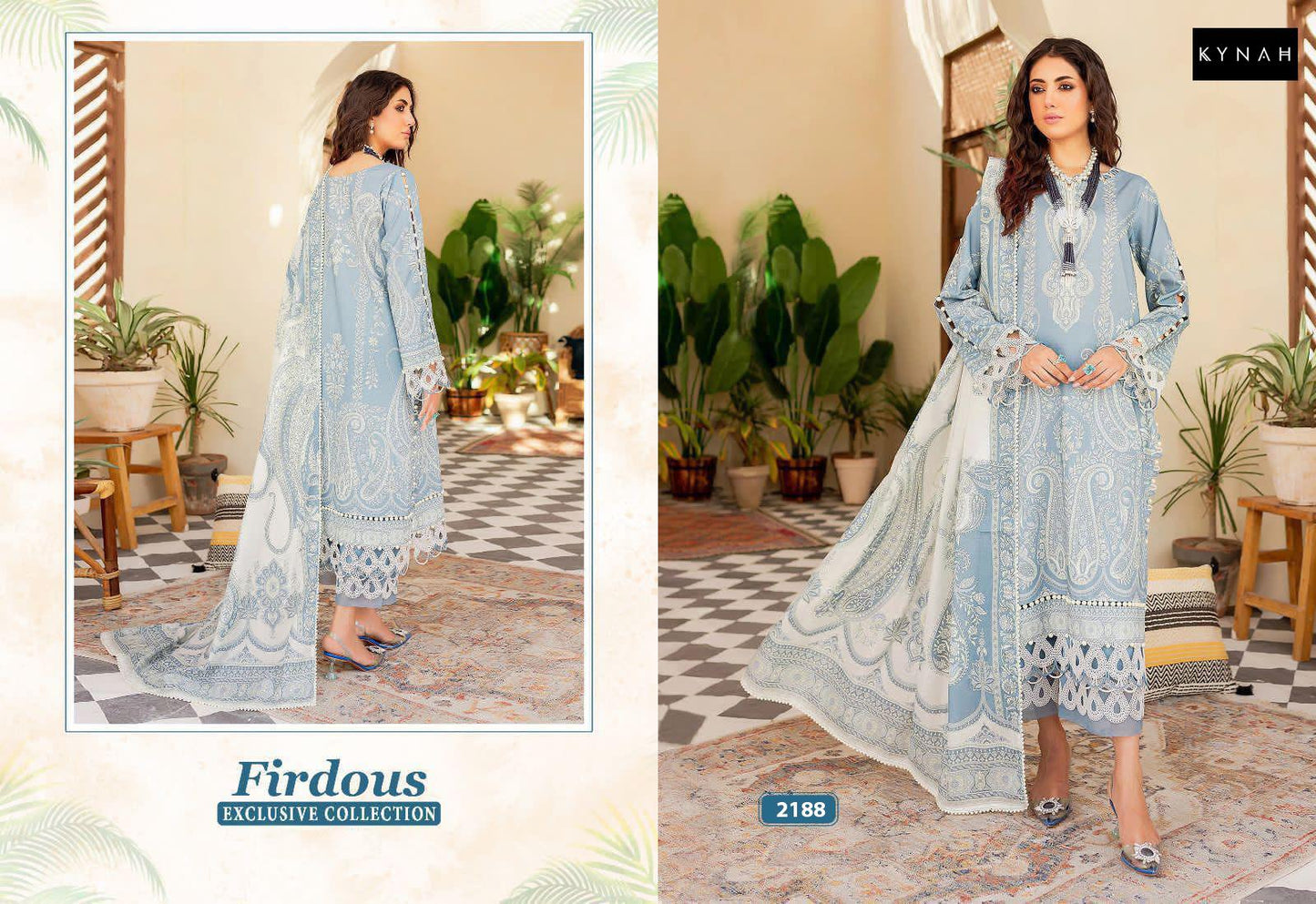 2188 Kynah Embroidery Pakistani Patch Suits