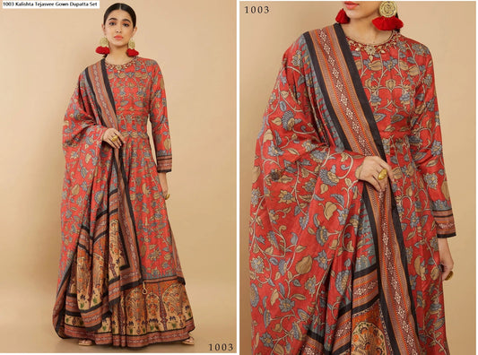1003 Kalishta Tejasvee Gown Dupatta Set