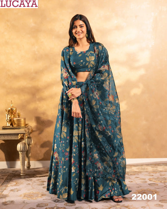 22001 Vol 22 Lucaya Airtex Chinon Readymade Lehenga Choli