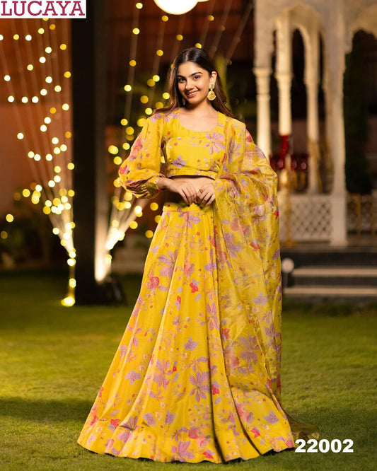 22002 Vol 22 Lucaya Airtex Chinon Readymade Lehenga Choli