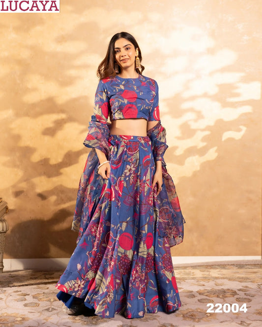 22004 Vol 22 Lucaya Airtex Chinon Readymade Lehenga Choli