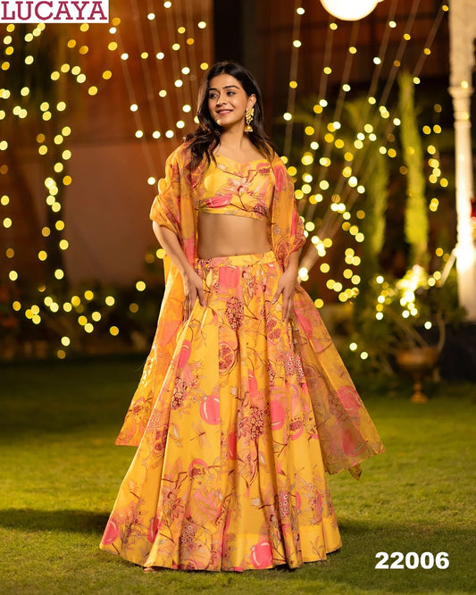 22006 Vol 22 Lucaya Airtex Chinon Readymade Lehenga Choli