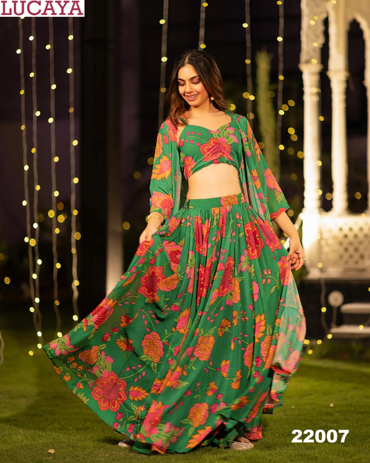 22007 Vol 22 Lucaya Airtex Chinon Readymade Lehenga Choli
