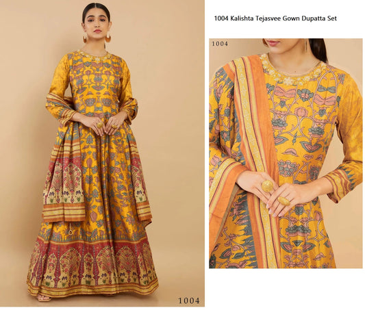 1004 Kalishta Tejasvee Gown Dupatta Set