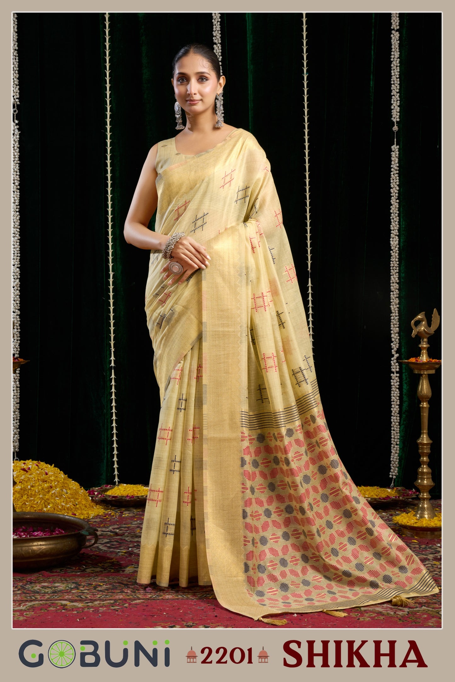 2201 Shikha Gobuni Soft Cotton Sarees