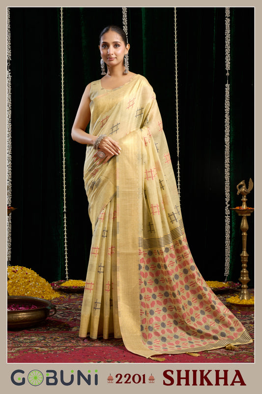 2201 Shikha Gobuni Soft Cotton Sarees