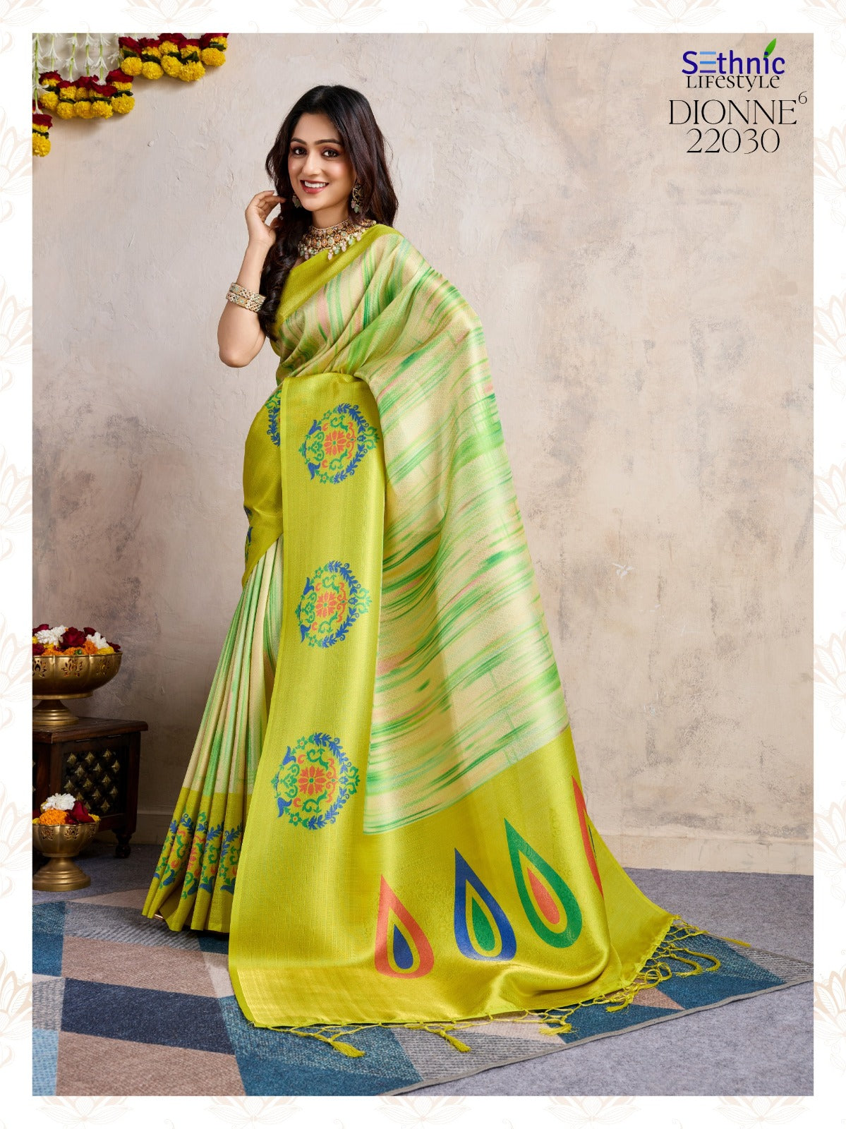 22030 Dionne Vol 6 Sethnic Jhallar Sarees