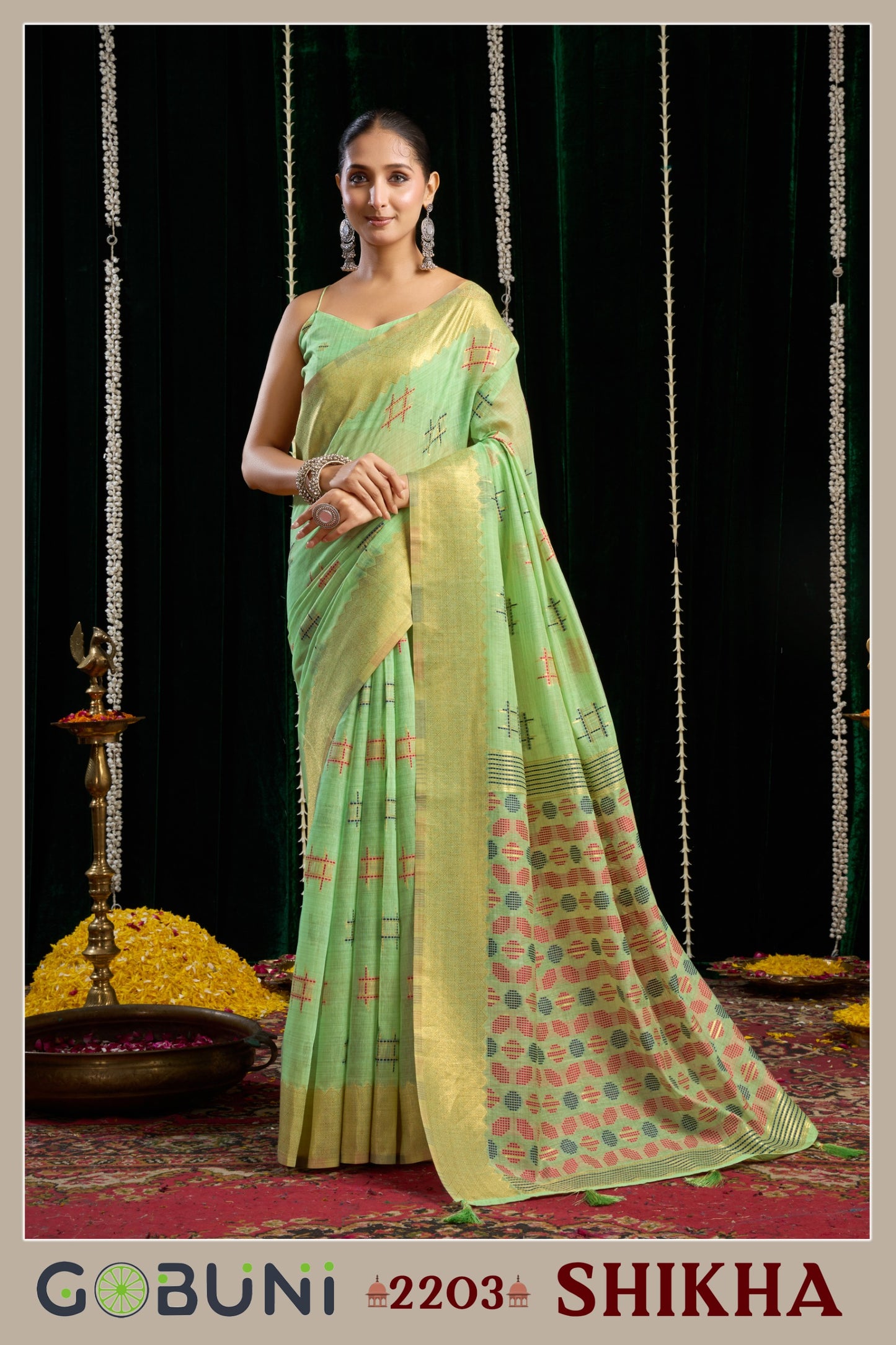 2203 Shikha Gobuni Soft Cotton Sarees