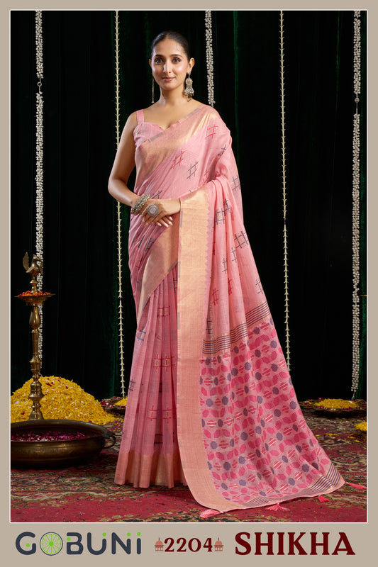 2204 Shikha Gobuni Soft Cotton Sarees