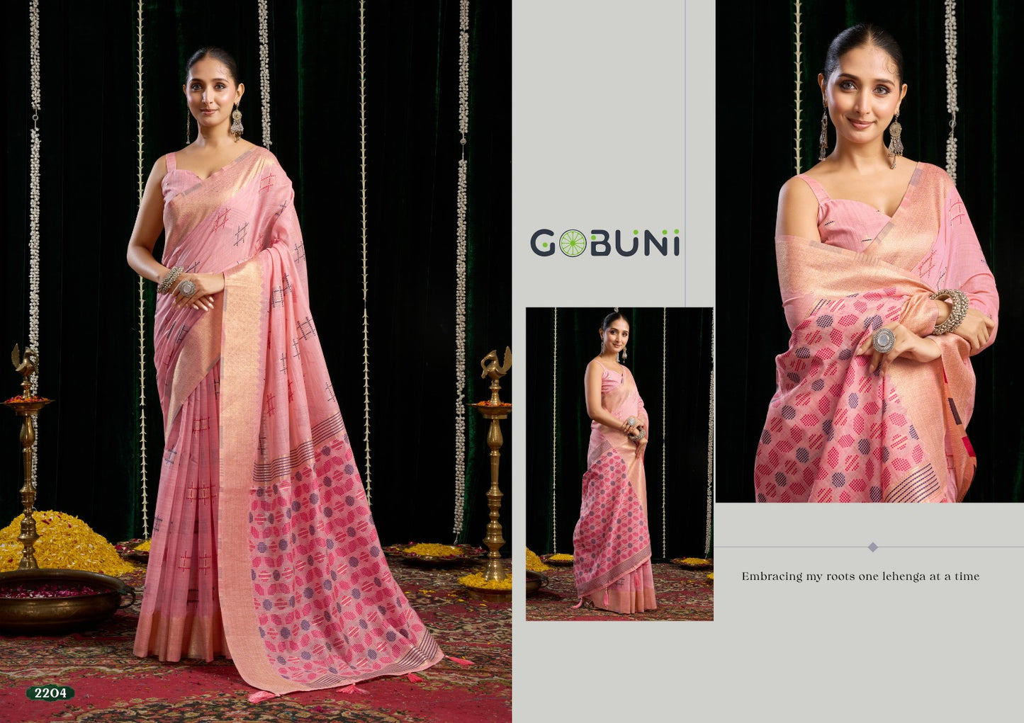 2204 Shikha Gobuni Soft Cotton Sarees