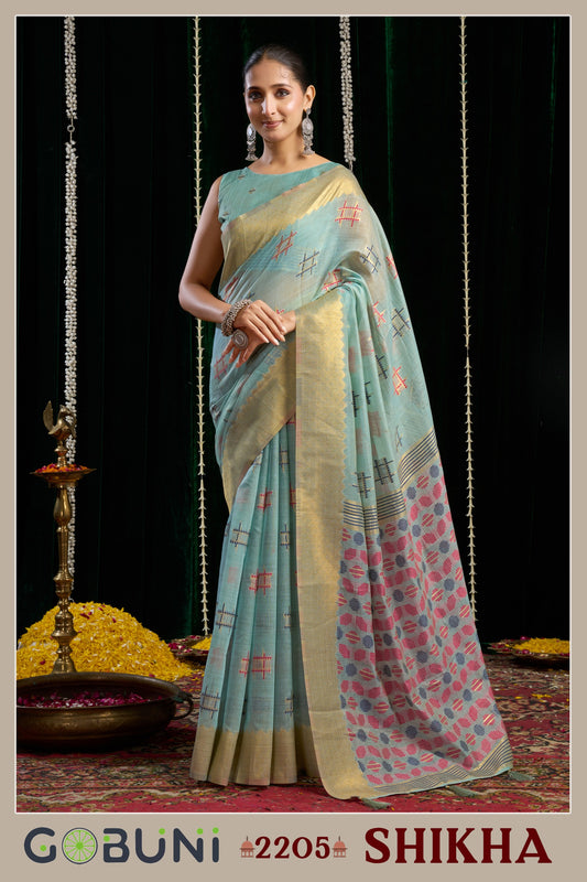 2205 Shikha Gobuni Soft Cotton Sarees