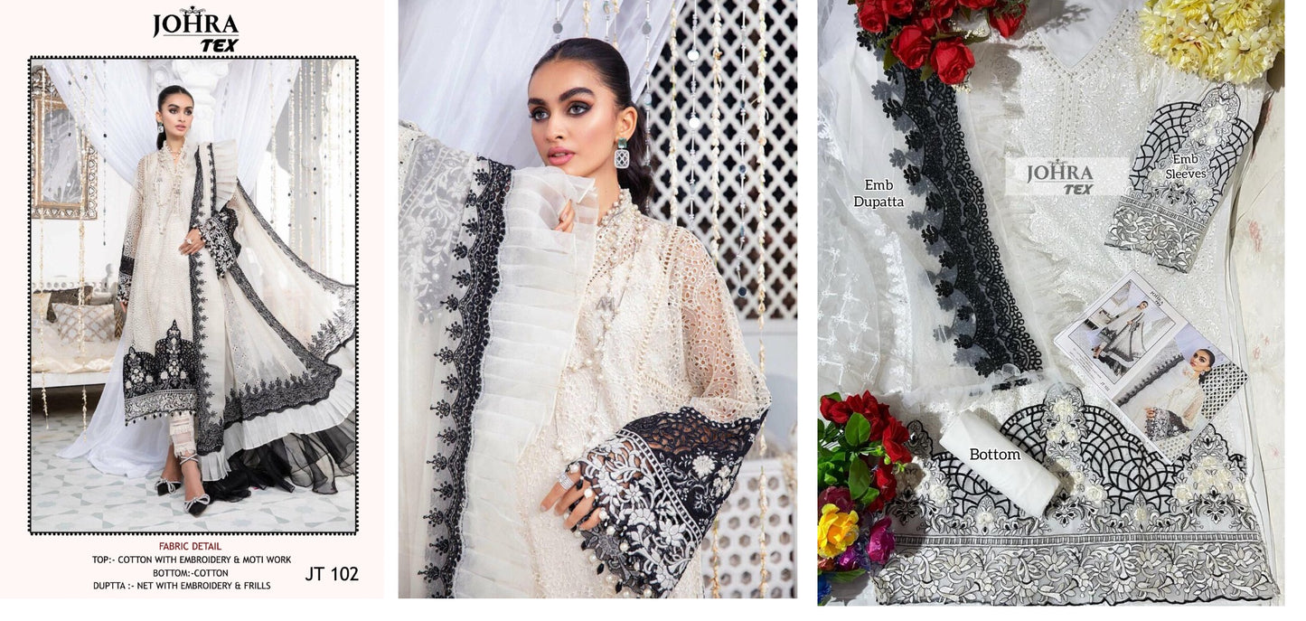 Jt-102 Johra Tex Pakistani Salwar Suits