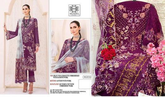 M-257-A Mushq Pakistani Salwar Suits