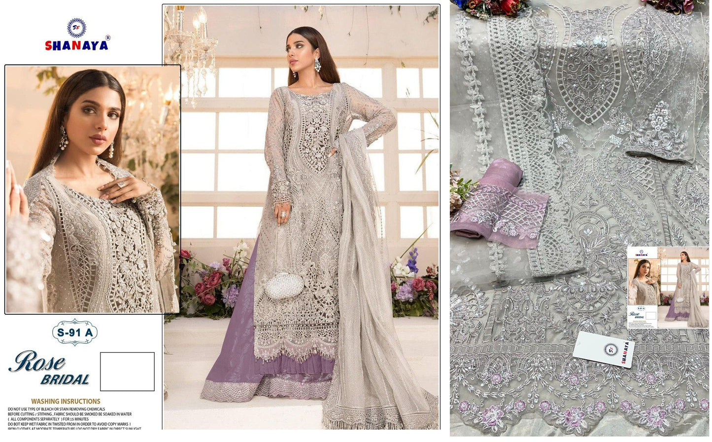 S-91A Rose Bridal Shanaya Fashion Pakistani Salwar Suits