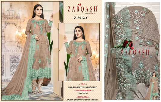 Z-3012C Zarqash Pakistani Salwar Suits