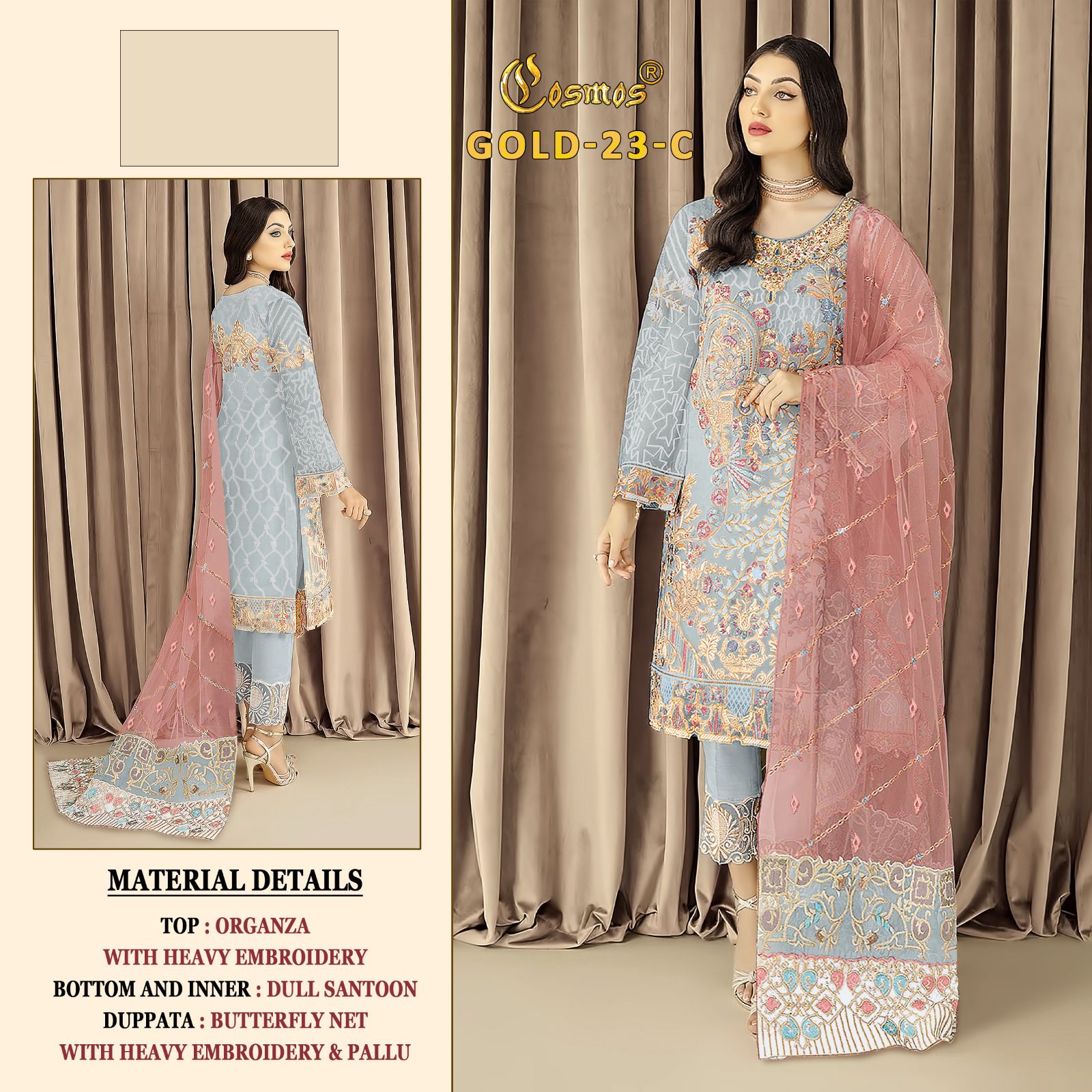 23-Gold C Cosmos Fashion Pakistani Salwar Suits