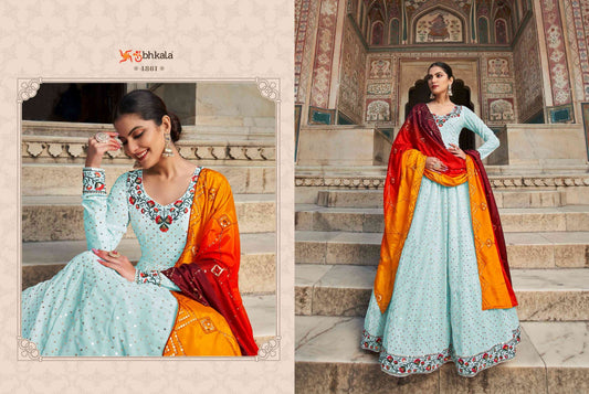 4861 Flory Vol 30 Shubhkala Gown Dupatta Set