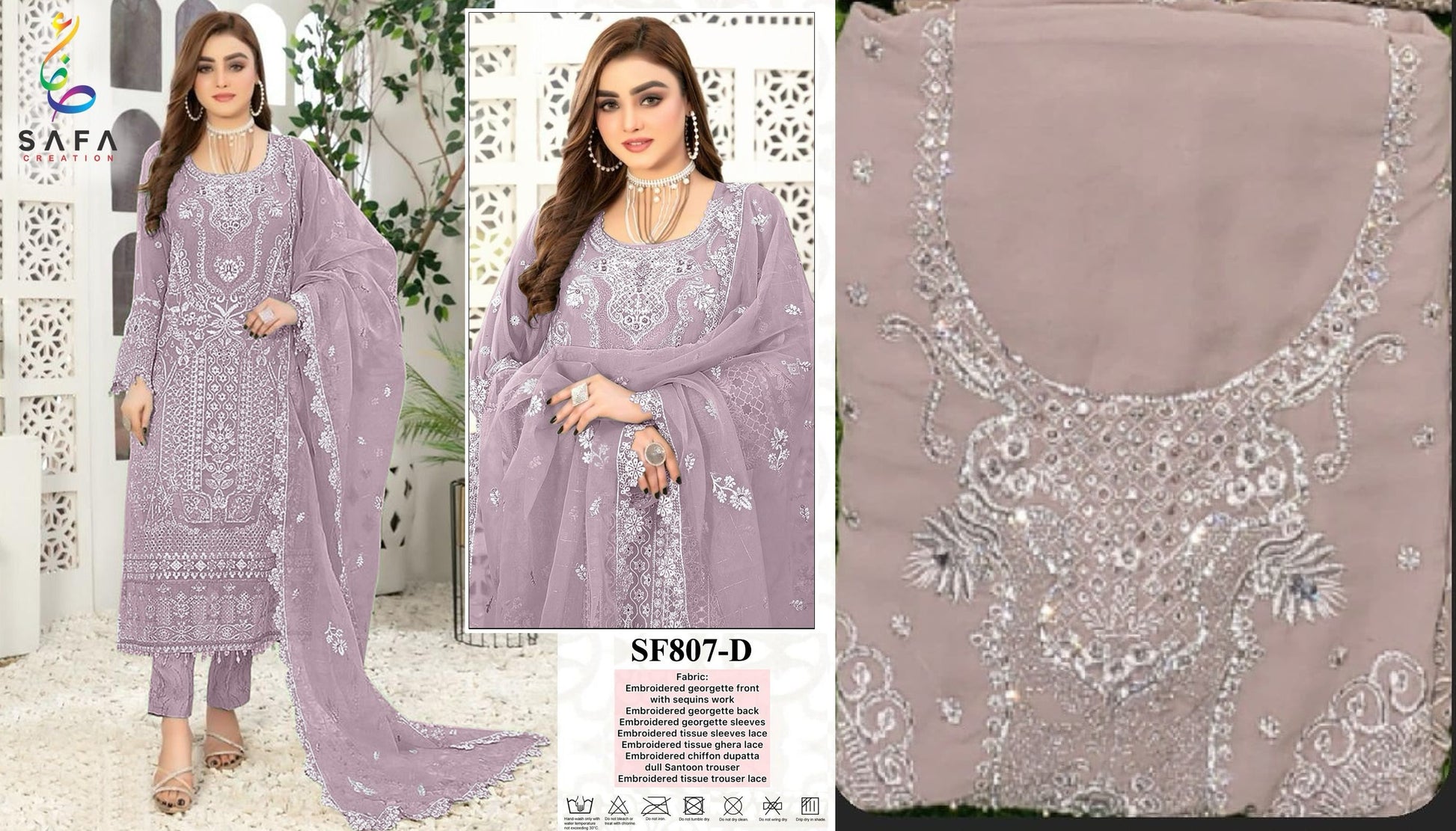807D Safa Creation Pakistani Salwar Suits