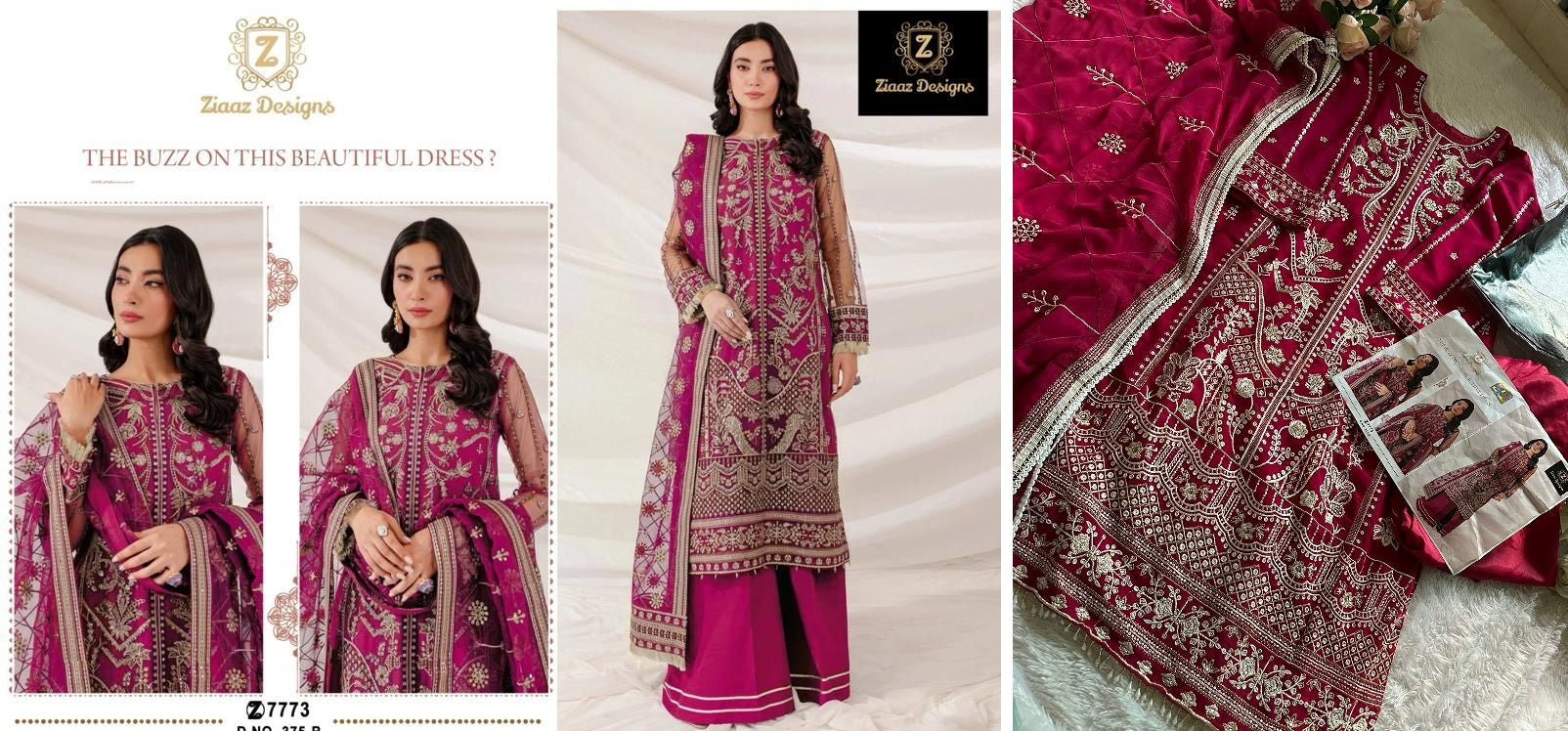 375B Ziaaz Designs Pakistani Salwar Suits