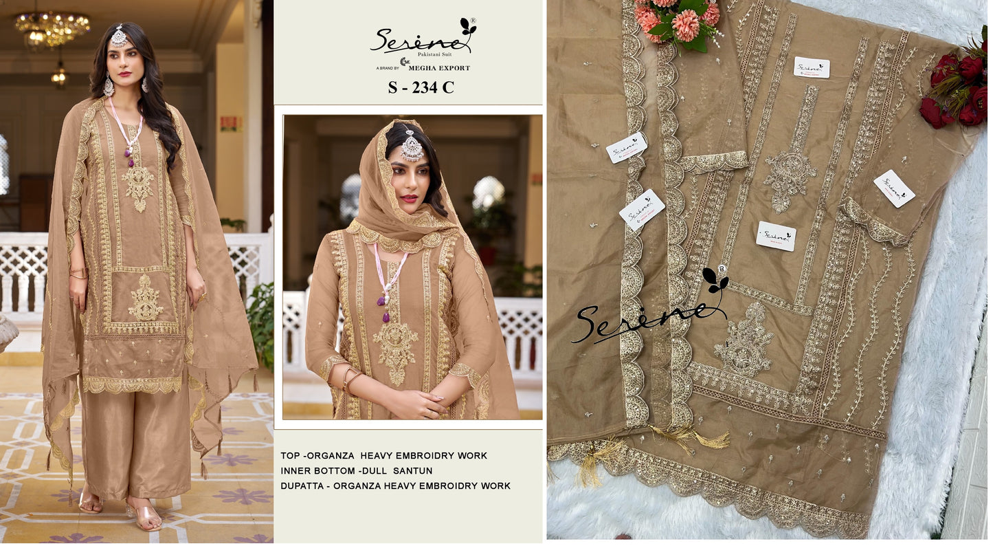 234C Serine Pakistani Salwar Suits
