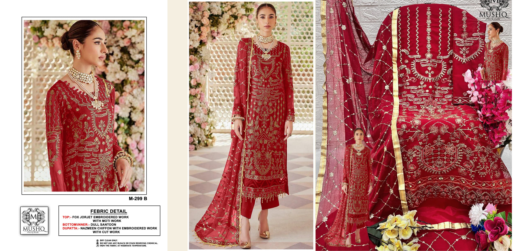 299B Mushq Pakistani Salwar Suits
