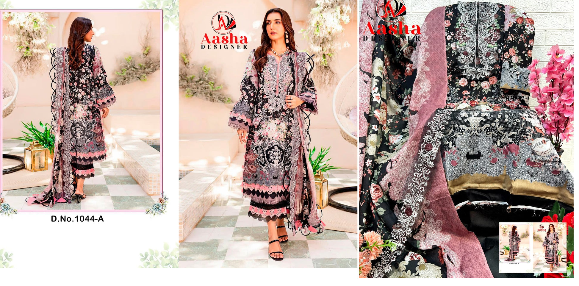 1044A Aasha Designer Pakistani Salwar Suits