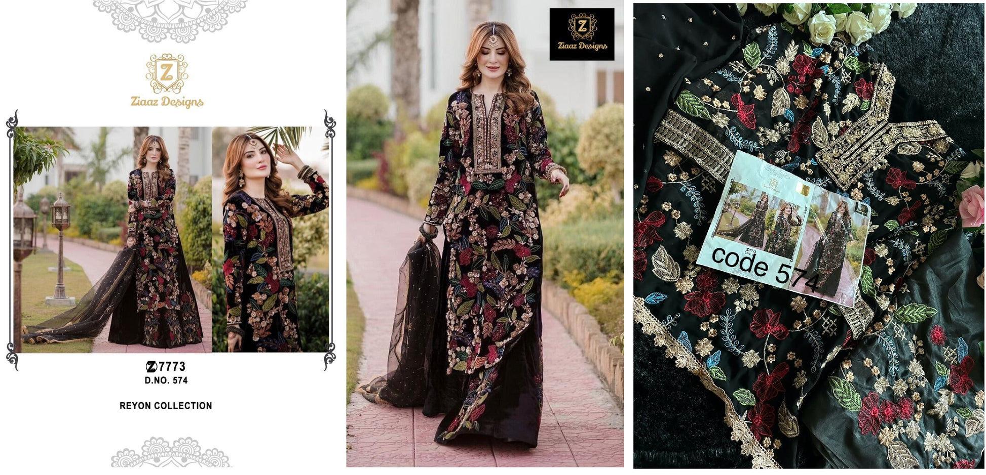 574 Ziaaz Designs Pakistani Salwar Suits