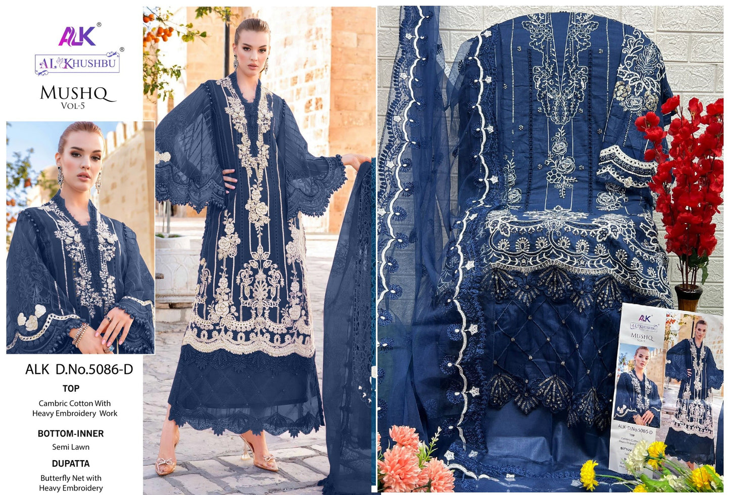 5086D Mushq Vol 5 Alk Pakistani Salwar Suits